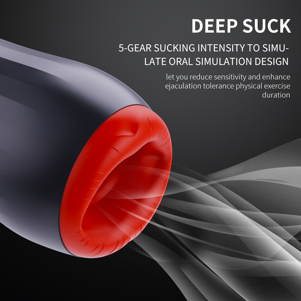 🔥 Vortex | Masturbateur Vibrant, Chauffant & à Succion – 6 Modes de Vibration