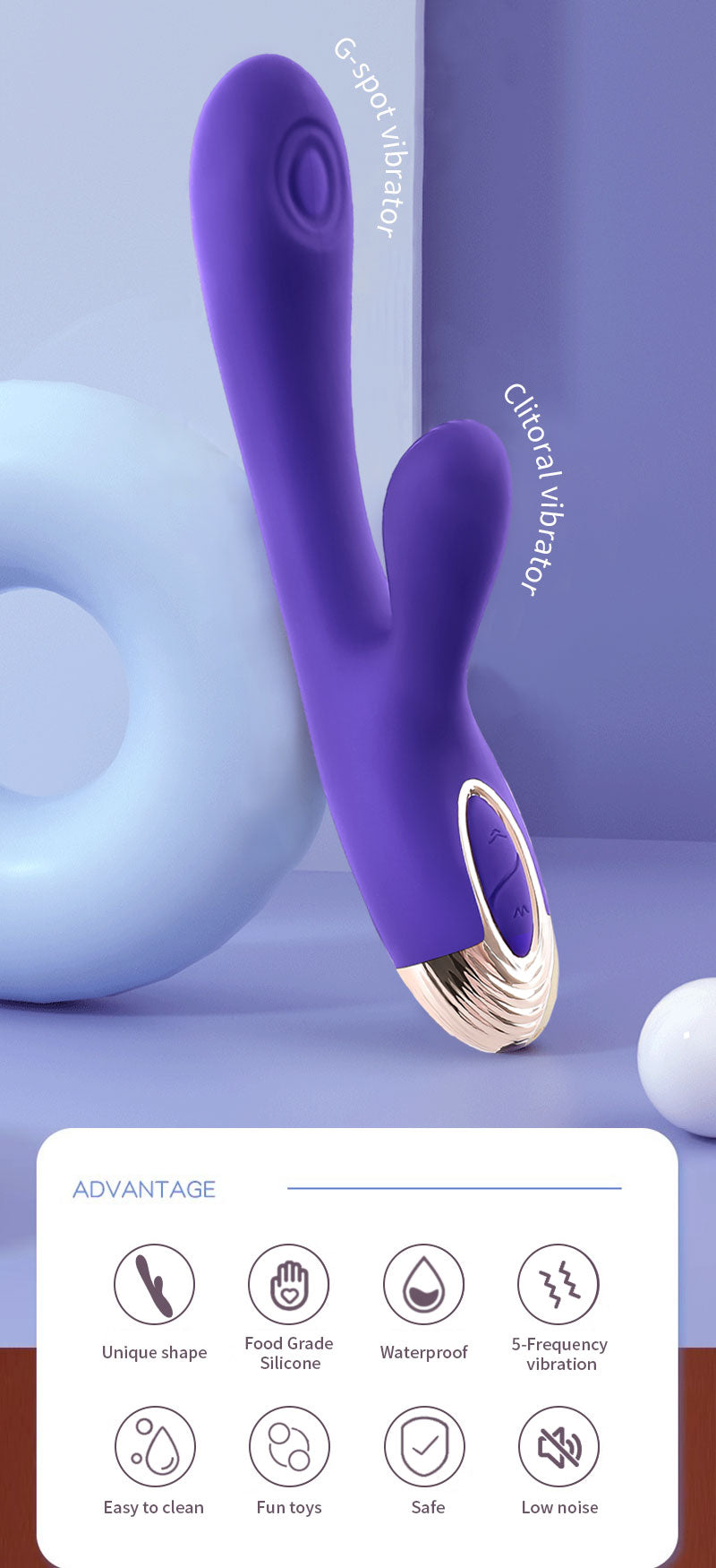 Lily | Stimulateur Massant Intime à Vibration & Battement (Double Action)